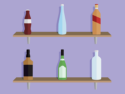 Icon Set - Bottles bottles drinks flat flat design icon fro sale icon set icons vector