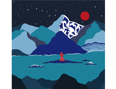 Healing design feminist art healing heartbreak illustration meditation montenegro mountains