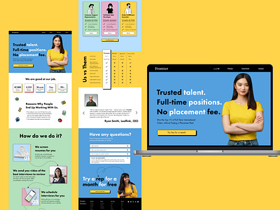 Froniter - Talent recruitment company landing page