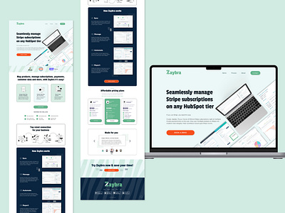 Money managment SaaS landing page