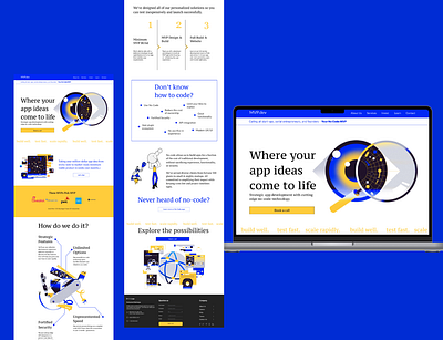 No-code SaaS landing page emotional design managment saas ui ux