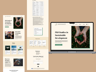 PhD studies website design