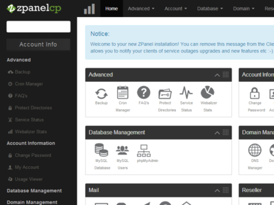 zPanel Web Hosting Control Panel