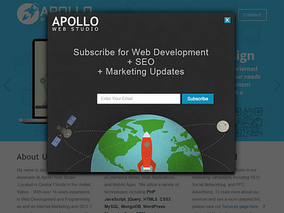 Apollo Web Studio - Subscribe Modal css html modal