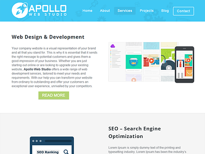 Apollo Web Studio - Services Page css html