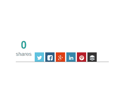 Social Network Share Counter Graph Buttons - Animated