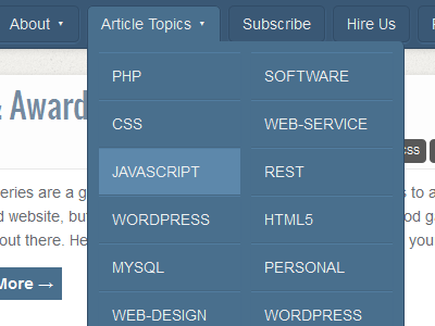 CSS Navigation Menu by Jason Davis on Dribbble