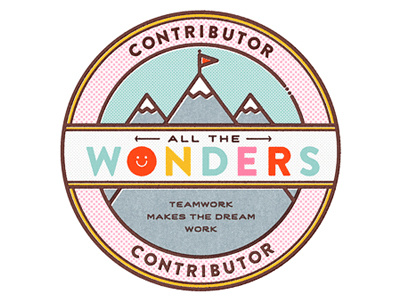 Contributor Badge badge flag mountain silkcreen