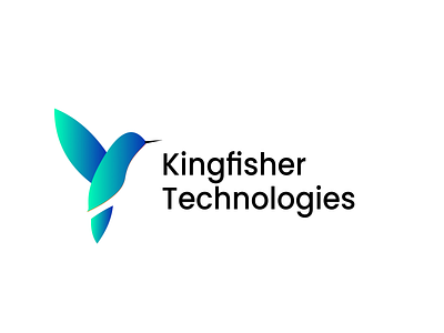 Kingfisher Technologies Logo app art branding design flat graphic design icon logo minimal vector