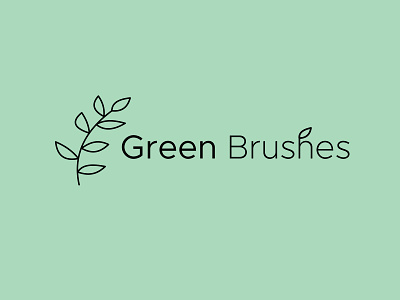 Green Brushes logo branding business business card design flat graphic design illustrator logo minimal vector