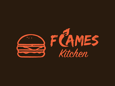 Flames Kitchen Logo Design branding design flat graphic design illustration illustrator logo vector