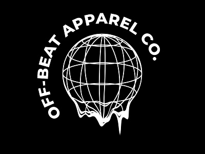 OFF-BEAT APPAREL GLOBAL DRIP LOGO branding design flat graphic design illustration illustrator logo streetwear design t shirt design vector