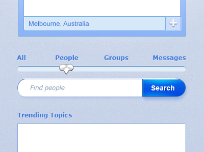 People Search (Concept) add button form input interface design search slider social toggle ui ux