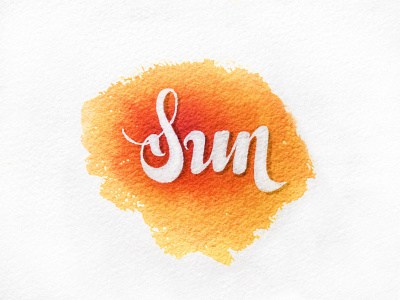Sun brushtype custom typography graphic design handmade lettering typography vector watercolors