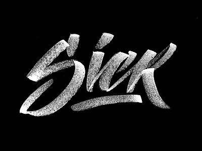 Sick handmade lettering logo markers sick