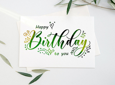 Birthday Card branding design invitation typography