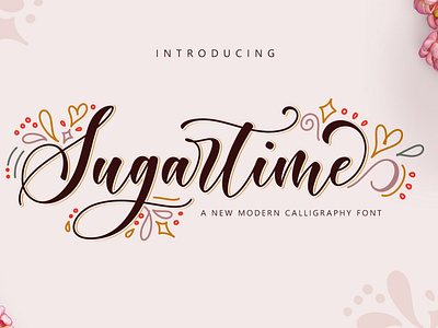 Sugartime Script branding design invitation logo typography