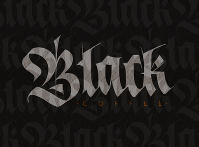 BLACK LETTER LOGO branding design logo script letters typography
