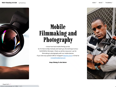 Patrick | Mobile Filmmaking and Photography nocode photographer portfolio portfolio site studio studiodesign videographer web design website