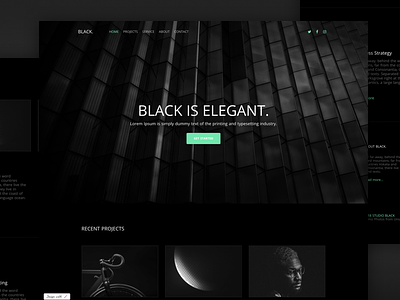 Elegant black template for STUDIO agency black elegant studio studiodesign