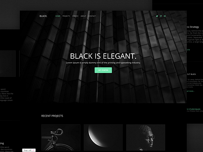 Elegant black template for STUDIO