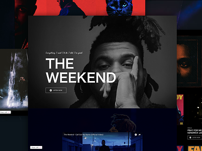 The Weekend Concept Page design with STUDIO concept landing page studio theweekend