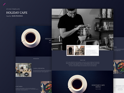 HOLIDAY CAFE | STUDIO Template cafe responsive design restaurant webdesign