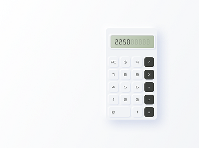 Neomorphism Calculator beginner design mobile app ui design uidesign