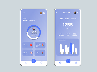 Health Tracking UI Design dailyui design heal health tracking health tracking app healthcare mobile app ui design uidesign