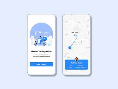 Delivery Tracking App dailyui delivery app mobile app tracking app tracking map uidesign