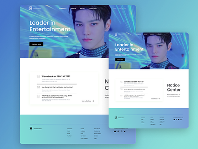 Kpop Entertaiment Website agensi kpop beginner dailyui design kpop minimalis nct ui uidesign web design website website kpop