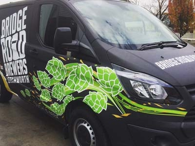 Bridge Road Brewers Van ford van graphic design vinyl wrap