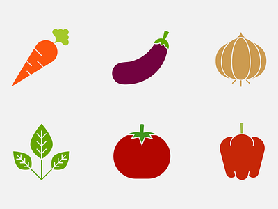 Vegetable icon set