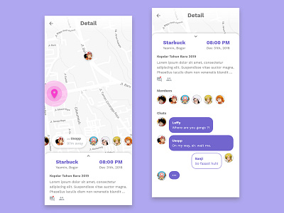 Meet Up App - Kopdar chat map ui mobile app mobile app design ui ux user experience user interface