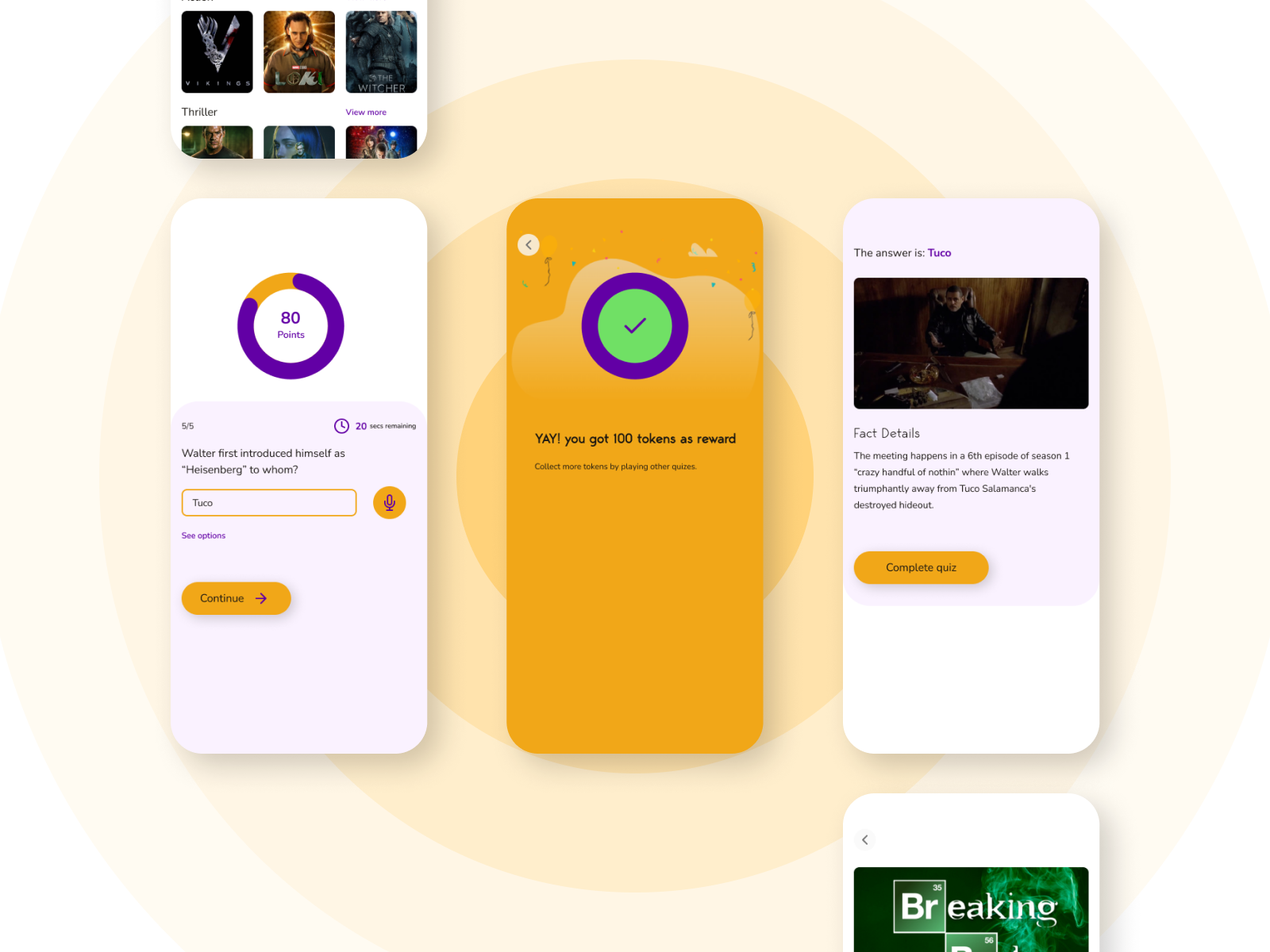 Movie and Tv Shows Quiz App by Abhinav on Dribbble