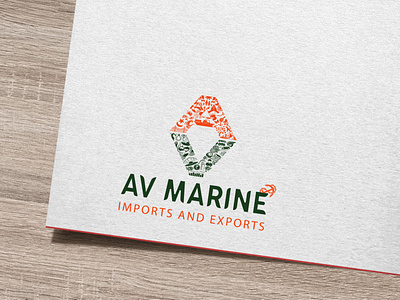 Minimalist Logo Design For AV Marine Company