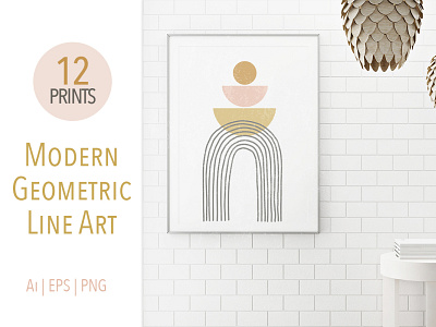 Modern Geometric Line Art Posters