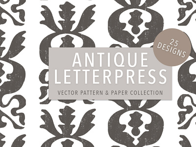 Antique Letterpress | Vector Pattern Collection background collection digital papers graphic design letterpress letterpress ornament ornament ornamental pattern pattern pattern collection surface pattern design trendy vector vector collection vector pattern vintage vintage pattern vintage printing wallpaper wood type