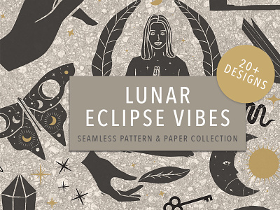Lunar Eclipse Vibes | Pattern Collection background celestial celestial pattern collection goddess graphic graphic design lunar modern modern design moon pattern pattern collection repeating seamless pattern surface pattern design trendy trendy pattern wallpaper