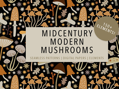 Mid Century Modern Mushrooms | Design Collection