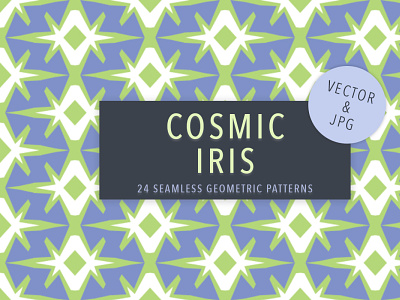 Cosmic Iris | Vector Pattern Collection background collection design editable geometric geometric pattern graphic modern modern design pattern pattern collection pattern design print design repeating seamless pattern surface pattern design trendy vector vector pattern wallpaper