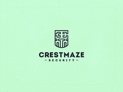 Crestmaze Security crest design flat icon illustration logo maze photoshop privacy security typography vector