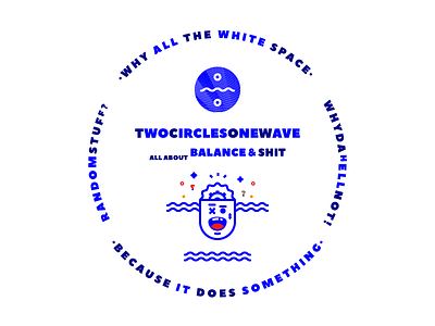 Two Dots One Wave circle font outline typography vector wave whitespace