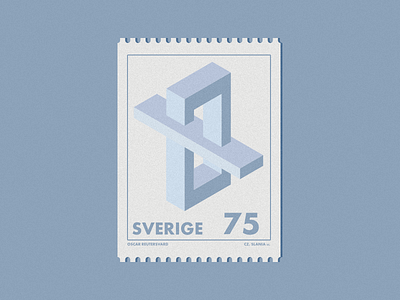 Postage Stamp - Sverige 75 affinitydesigner font futura mail postage stamp sverige sweden typography windows