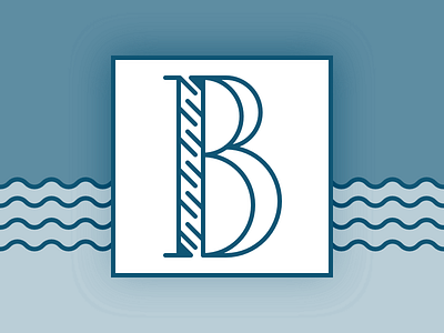 B affinitydesigner b font handlettering letter square typography wave