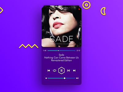 Music Player UI affinitydesigner app audio ios music player purple ui