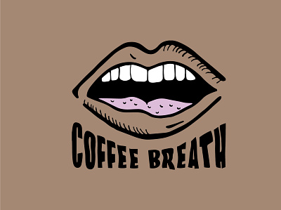 Coffee Breath Logo branding design funky branding graphic design illustration logo