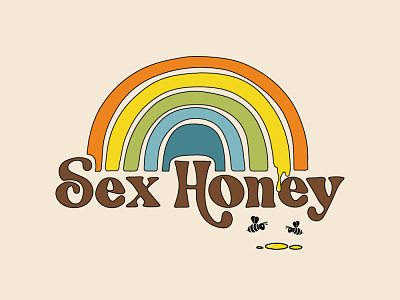 Sex Honey Logo branding design funky branding graphic design illustration logo