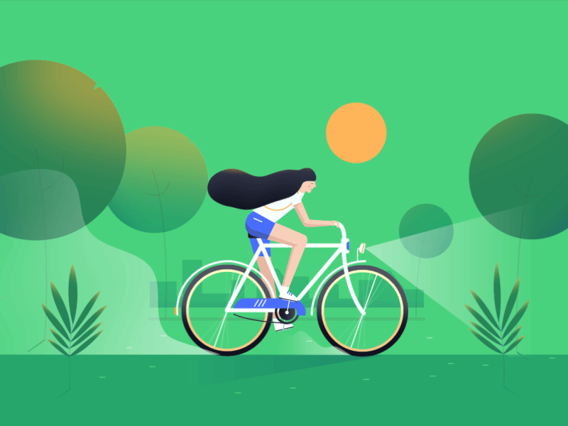 Activy - animation for Cycling game app