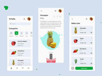 Vegetable Market - App app app mobile appdesign design graphic design market market app mobile mobile app ui ui design uidesign vegetable market web
